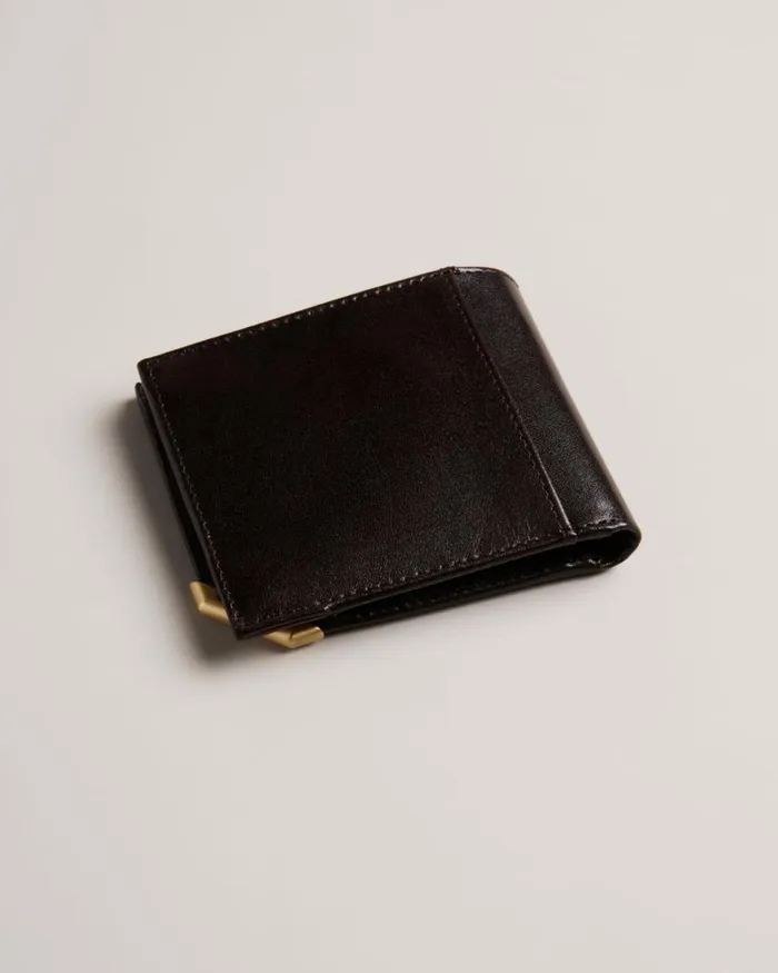 Metal Corner Bifold Coin Wallet BrownChocolate Men Ted Baker Wallets and Card Holders Metal Corner Bifold Coin Wallet BrownChocolate Men Ted Baker Wallets and Card Holders