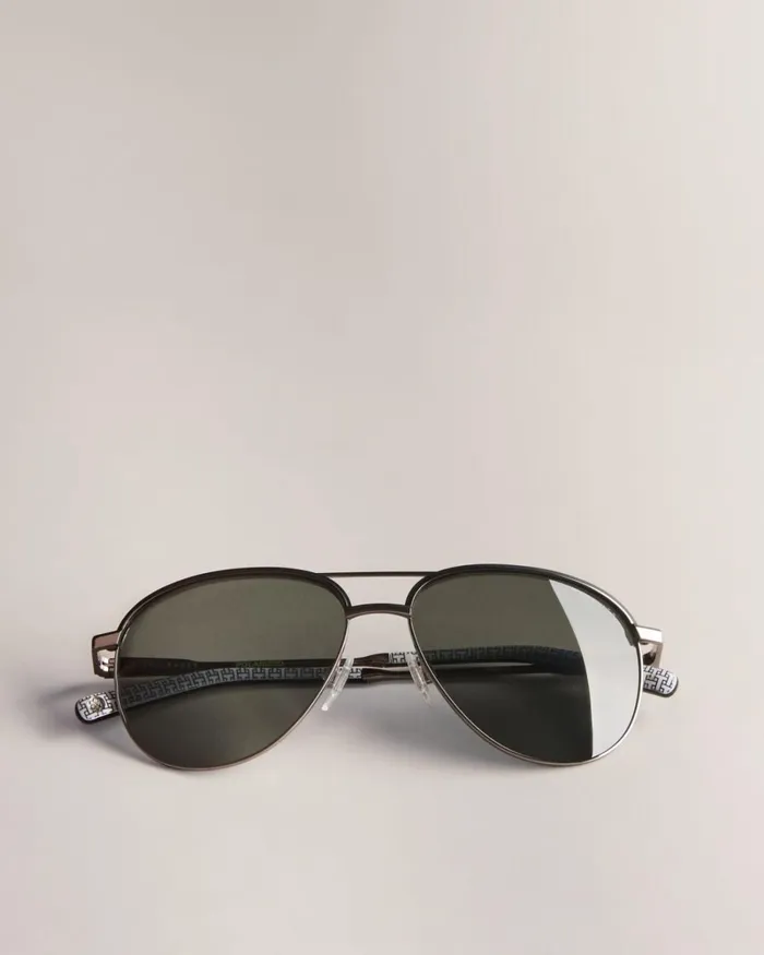 Metal Frame Aviator Sunglasses Gray Men Ted Baker Sunglasses Metal Frame Aviator Sunglasses Gray Men Ted Baker Sunglasses