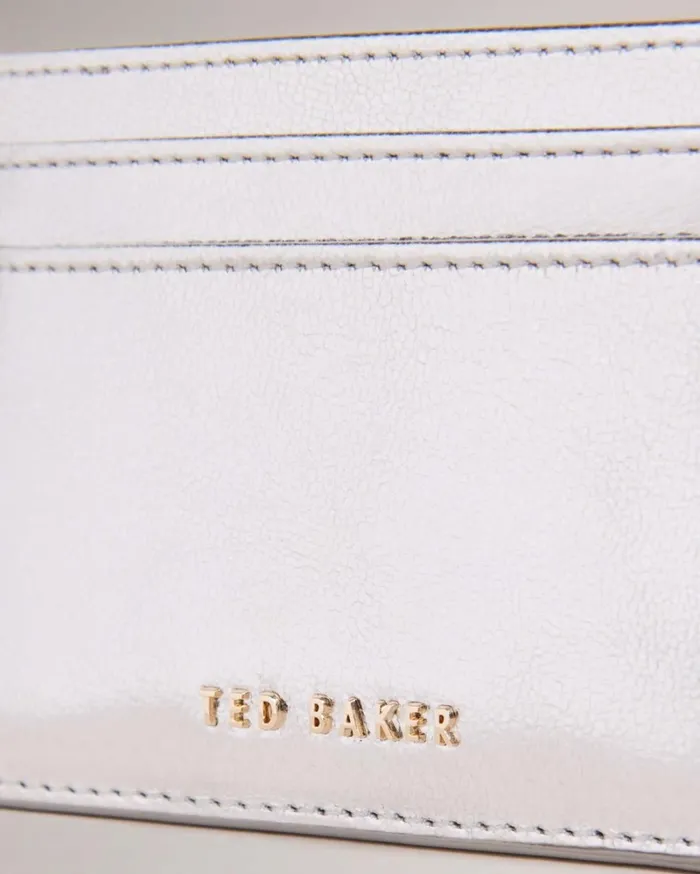 Metallic Cardholder Silver Women Ted Baker Wallets and Card Holders