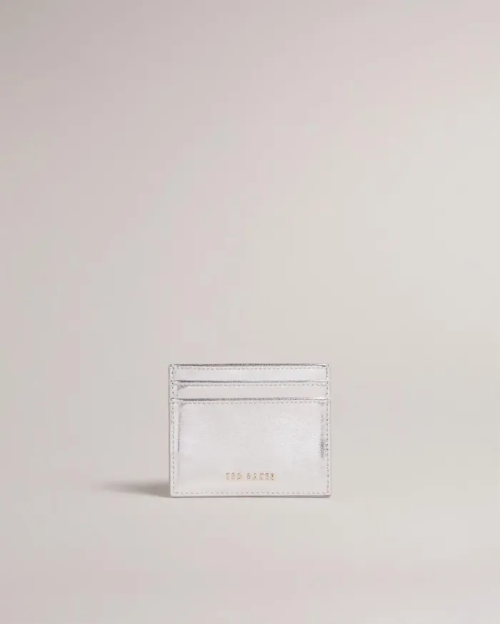 Metallic Cardholder Silver Women Ted Baker Wallets and Card Holders