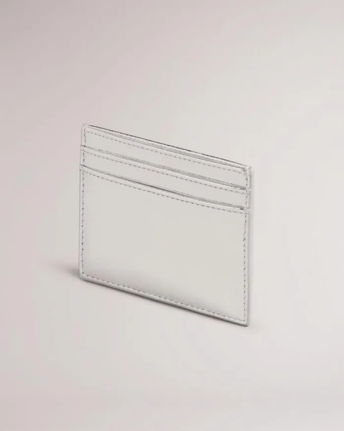 Metallic Cardholder Silver Women Ted Baker Wallets and Card Holders