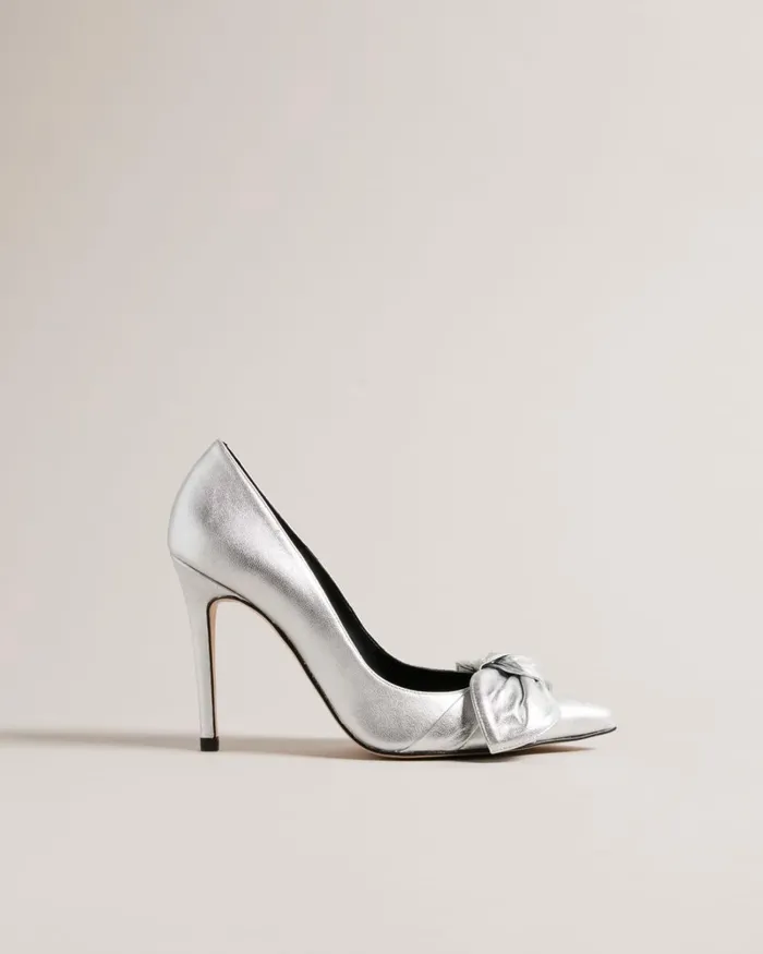Metallic Court Shoes Silver Women Ted Baker Heels