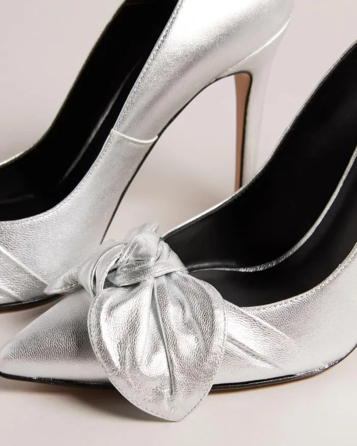 Metallic Court Shoes Silver Women Ted Baker Heels