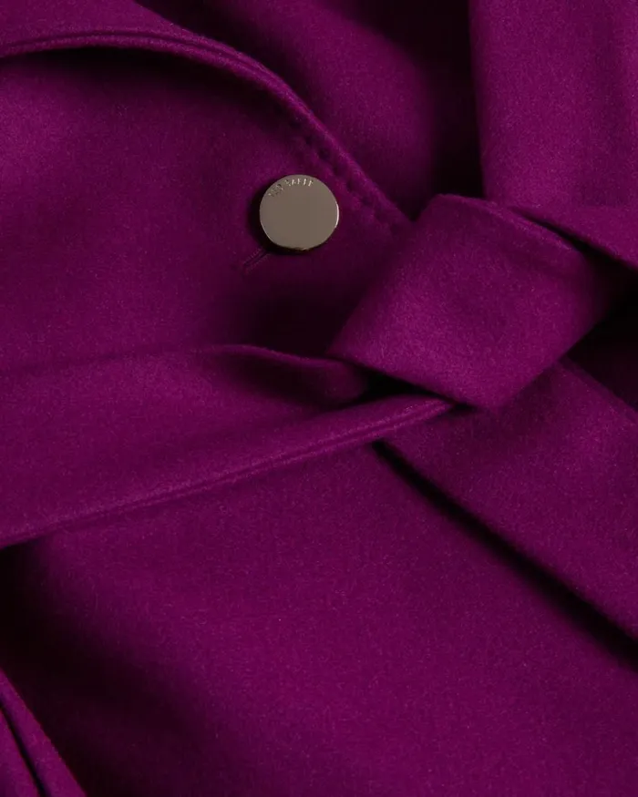 Midi Wool Wrap Coat Purple Women Ted Baker Coats and Jackets Midi Wool Wrap Coat Purple Women Ted Baker Coats and Jackets