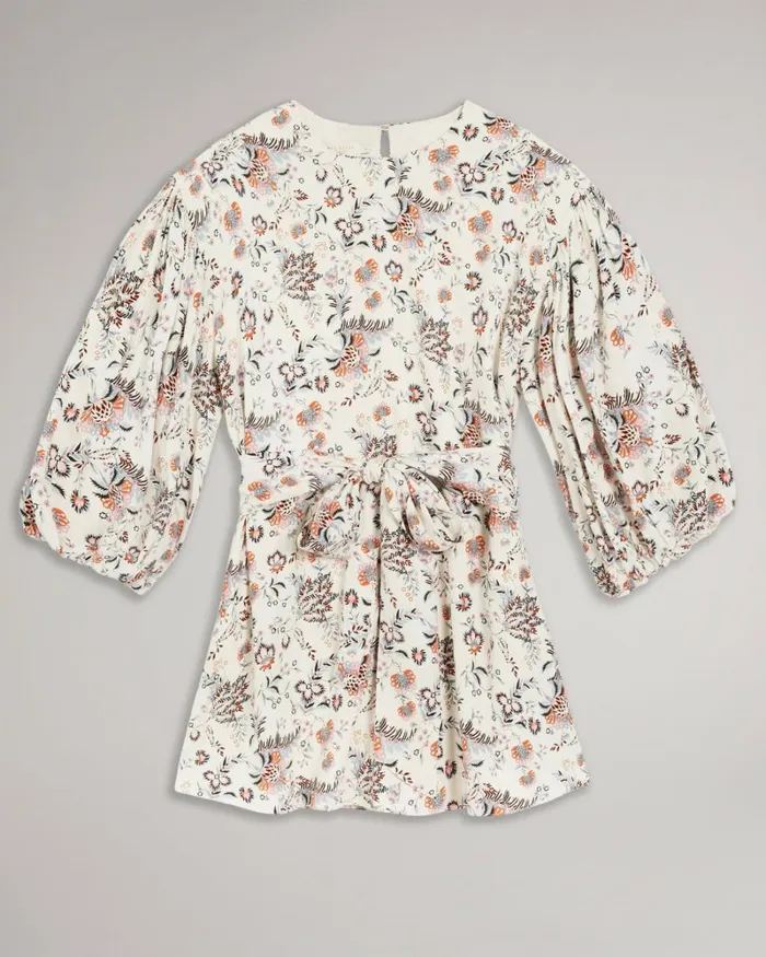 Mini High Neck Dress White Women Ted Baker Dresses