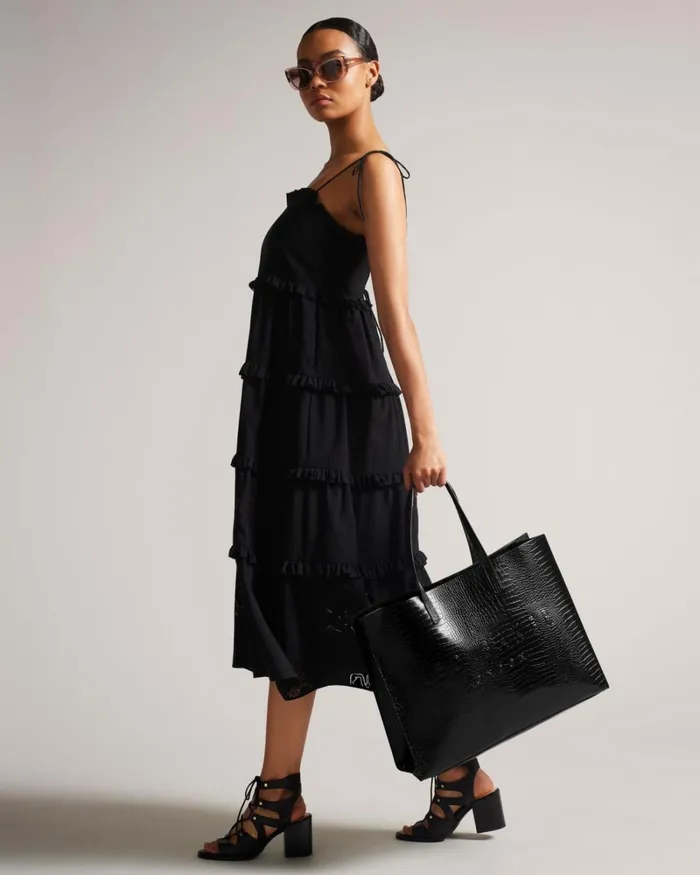 Mock Croc Icon Tote Bag Black Women Ted Baker Bags Mock Croc Icon Tote Bag Black Women Ted Baker Bags