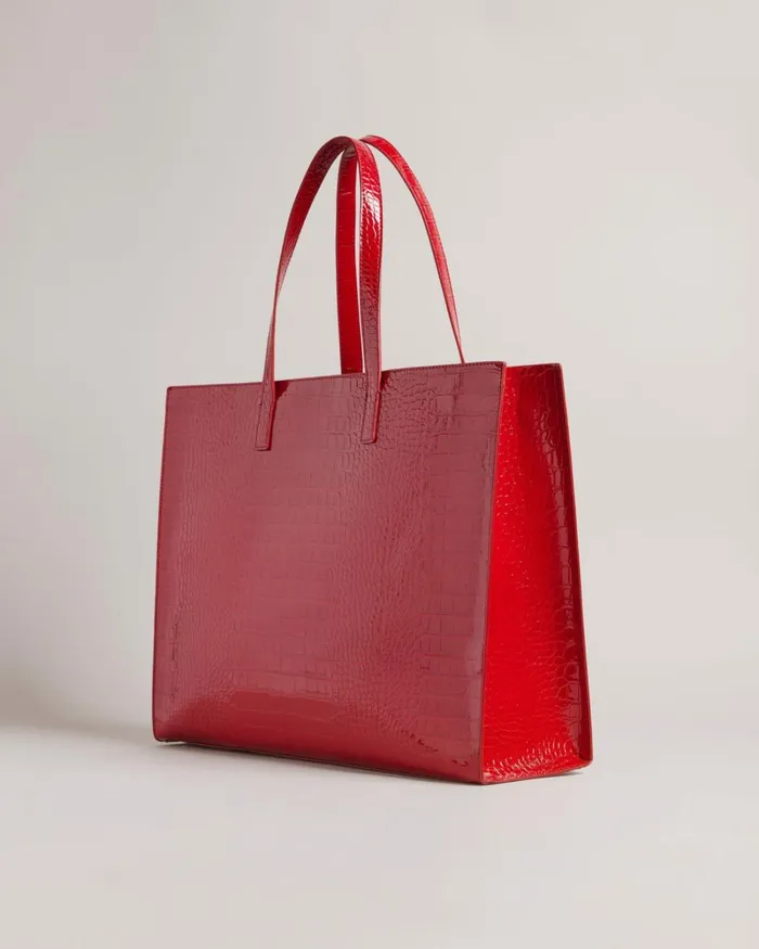 Mock Croc Icon Tote Bag Red Women Ted Baker Bags
