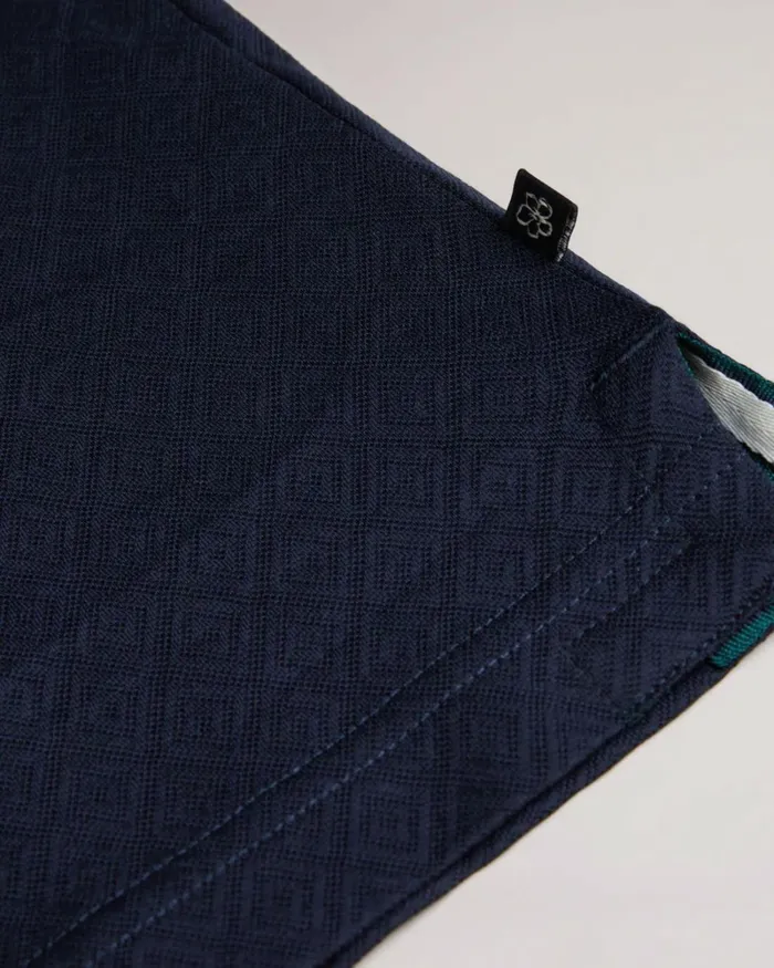 Monogram Diamond Knit Polo Shirt Navy Men Ted Baker Clothing Monogram Diamond Knit Polo Shirt Navy Men Ted Baker Clothing