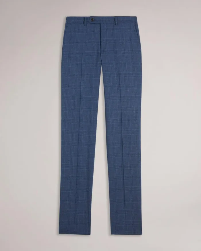 Navy Check Suit Trousers Navy Men Ted Baker Clothing