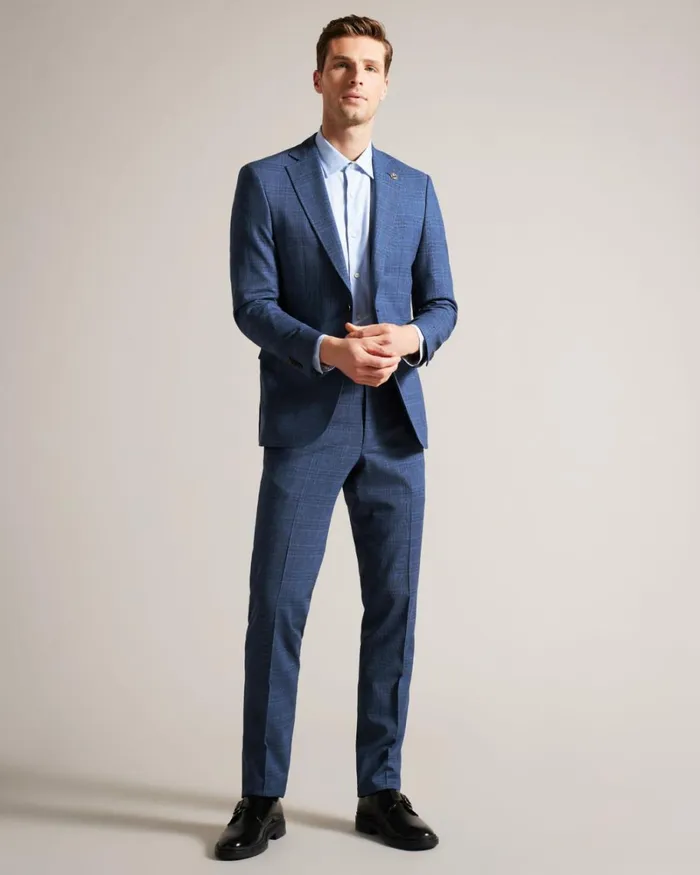 Navy Check Suit Trousers Navy Men Ted Baker Clothing Navy Check Suit Trousers Navy Men Ted Baker Clothing