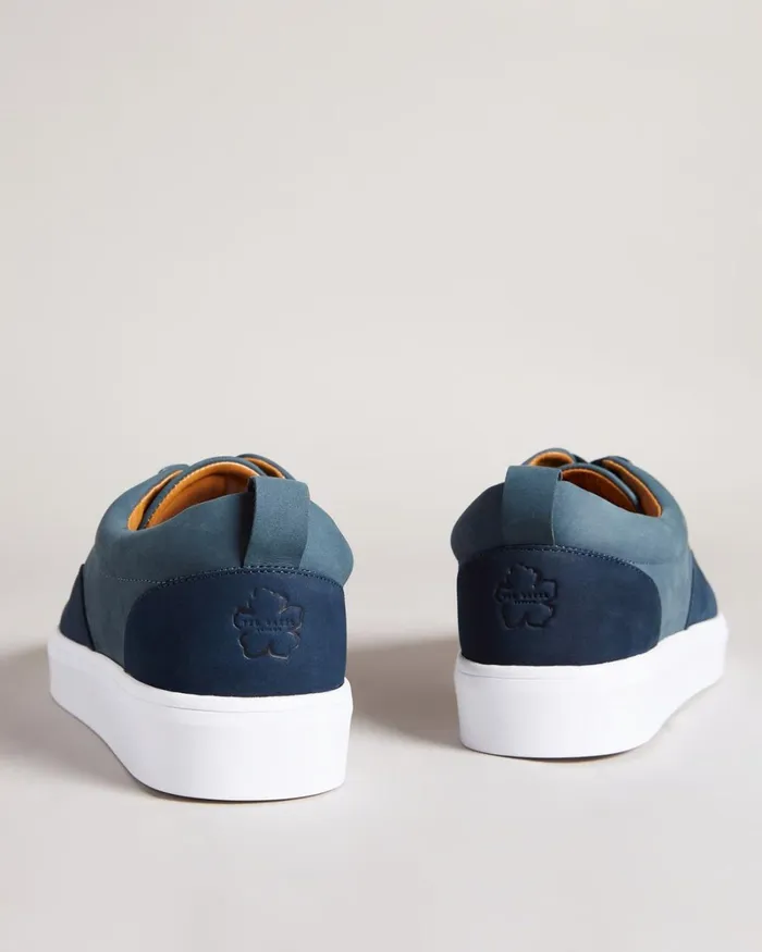 Nubuck Casual Trainers Blue Men Ted Baker Sneakers