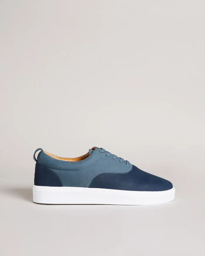 Nubuck Casual Trainers Blue Men Ted Baker Sneakers