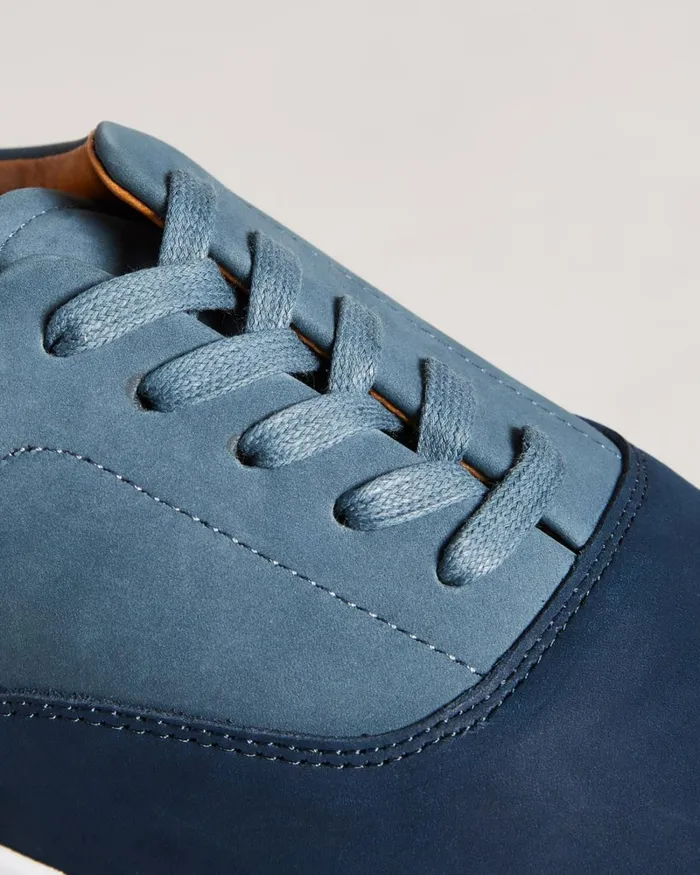 Nubuck Casual Trainers Blue Men Ted Baker Sneakers