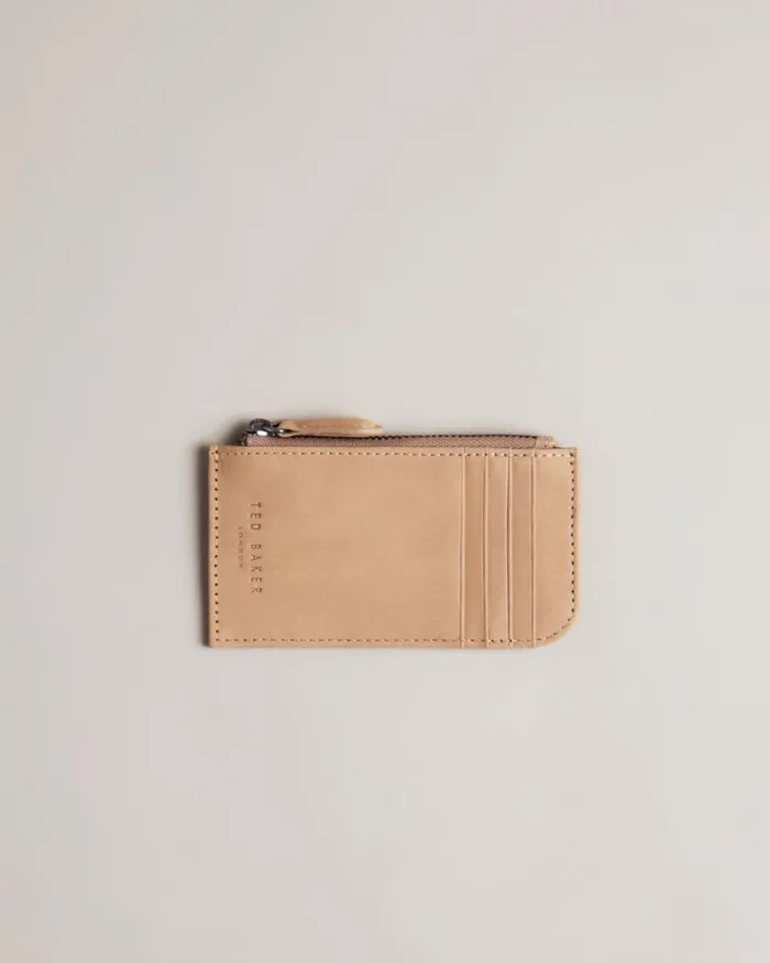 Nubuck Leather Card Holder Brown WomenMen Ted Baker Wallets and Card Holders