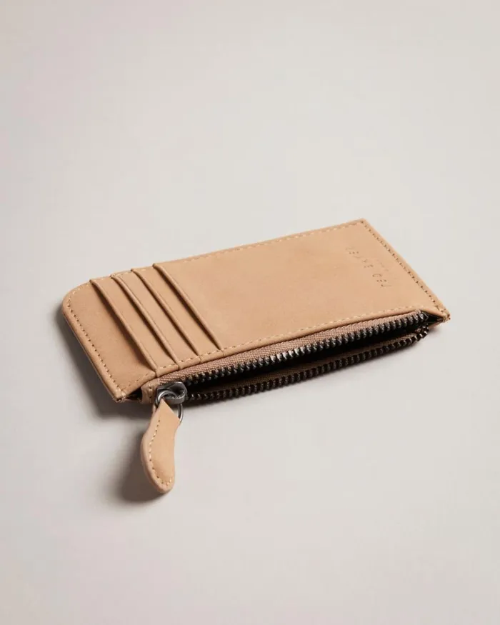 Nubuck Leather Card Holder Brown WomenMen Ted Baker Wallets and Card Holders