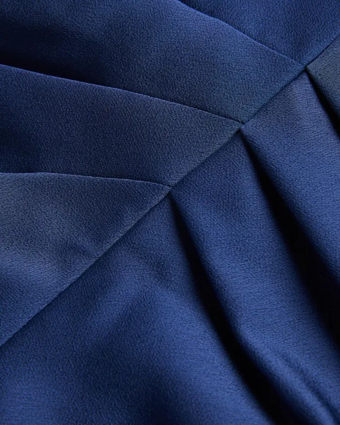 One Shoulder Drape Midi Dress Dark Blue Women Ted Baker Clothing One Shoulder Drape Midi Dress Dark Blue Women Ted Baker Clothing