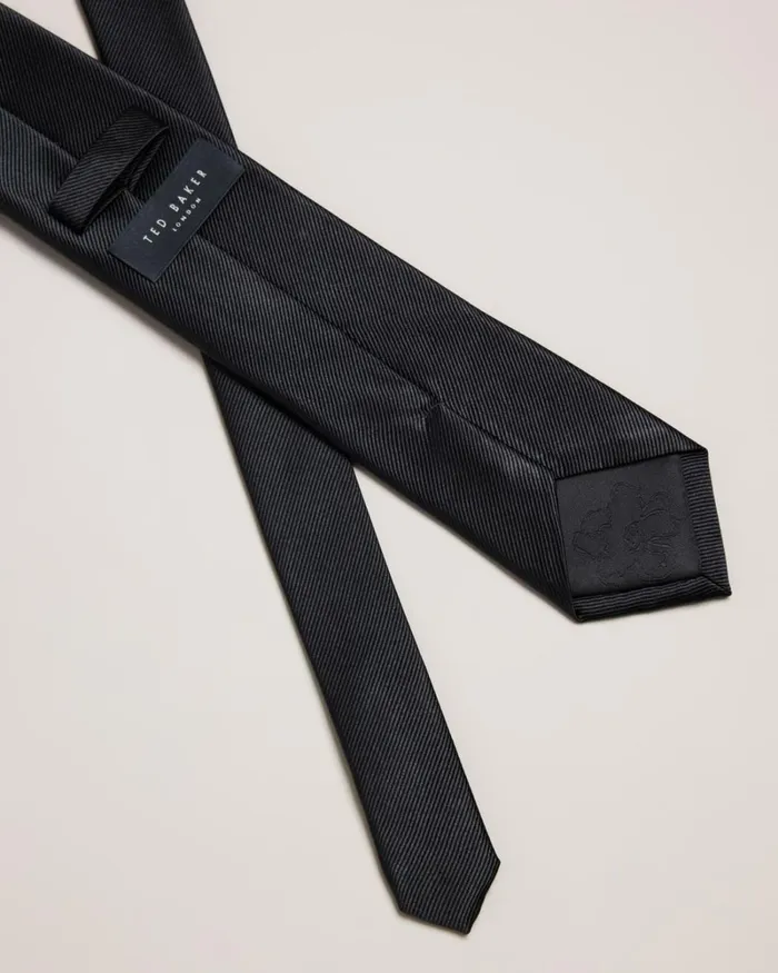 Ottoman Silk Tie Black Men Ted Baker Ties and Bow Ties