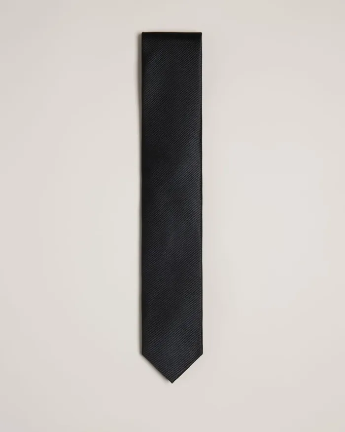 Ottoman Silk Tie Black Men Ted Baker Ties and Bow Ties Ottoman Silk Tie Black Men Ted Baker Ties and Bow Ties