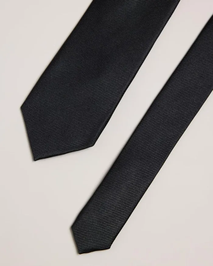 Ottoman Silk Tie Black Men Ted Baker Ties and Bow Ties Ottoman Silk Tie Black Men Ted Baker Ties and Bow Ties