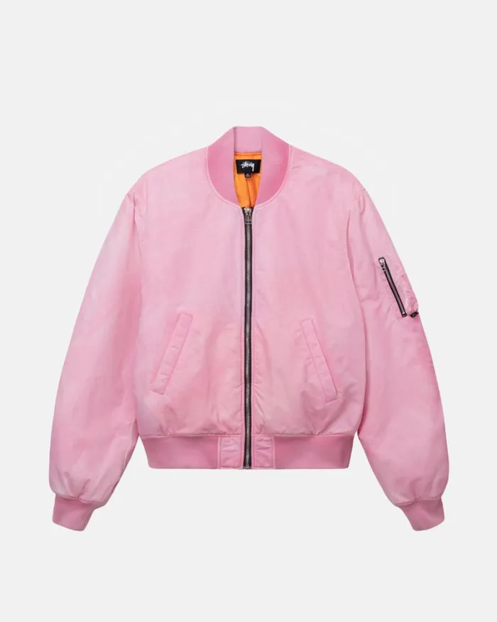 Outerwear Men Stussy DYED NYLON BOMBER Pink