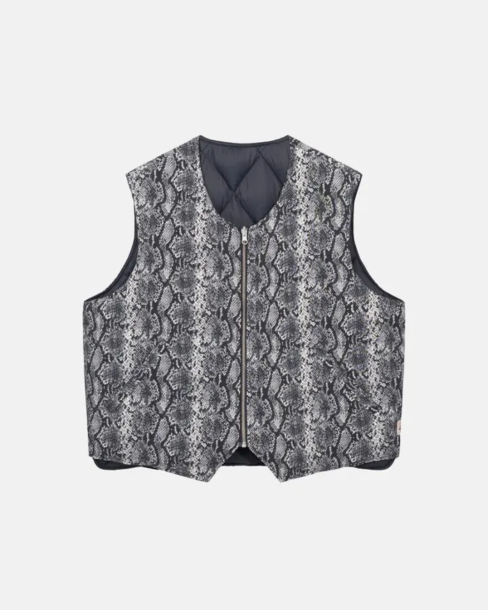 Outerwear Men Stussy PYTHON REVERSIBLE VEST Bone
