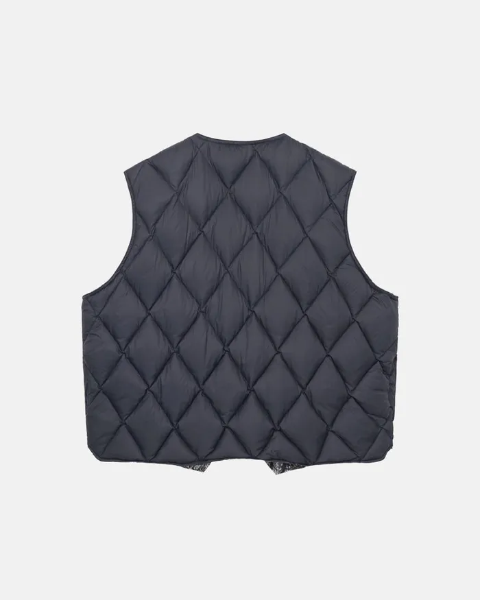 Outerwear Men Stussy PYTHON REVERSIBLE VEST Bone Outerwear Men Stussy PYTHON REVERSIBLE VEST Bone