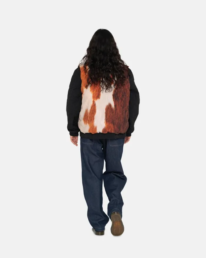 Outerwear Men Stussy REVERSIBLE QUILTED VEST Cowhide Outerwear Men Stussy REVERSIBLE QUILTED VEST Cowhide