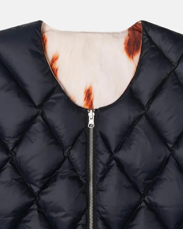 Outerwear Men Stussy REVERSIBLE QUILTED VEST Cowhide Outerwear Men Stussy REVERSIBLE QUILTED VEST Cowhide
