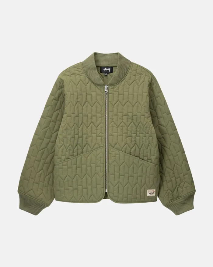 Outerwear Men Stussy S QUILTED LINER JACKET Olive