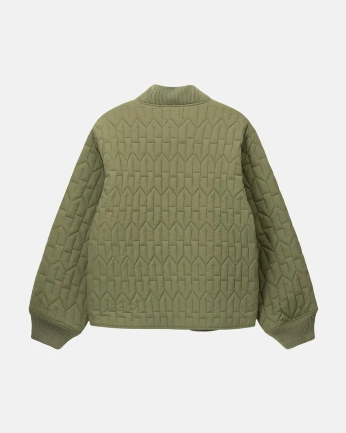 Outerwear Men Stussy S QUILTED LINER JACKET Olive Outerwear Men Stussy S QUILTED LINER JACKET Olive