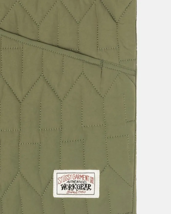 Outerwear Men Stussy S QUILTED LINER JACKET Olive Outerwear Men Stussy S QUILTED LINER JACKET Olive