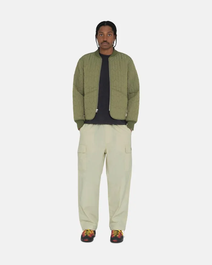 Outerwear Men Stussy S QUILTED LINER JACKET Olive Outerwear Men Stussy S QUILTED LINER JACKET Olive