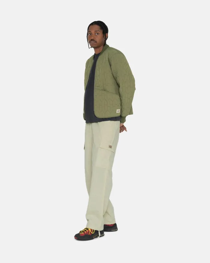 Outerwear Men Stussy S QUILTED LINER JACKET Olive Outerwear Men Stussy S QUILTED LINER JACKET Olive