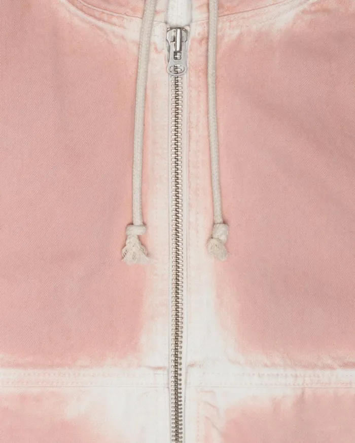 Outerwear Men Stussy SPRAY DYE HOODED WORK JACKET Faded Pink Outerwear Men Stussy SPRAY DYE HOODED WORK JACKET Faded Pink