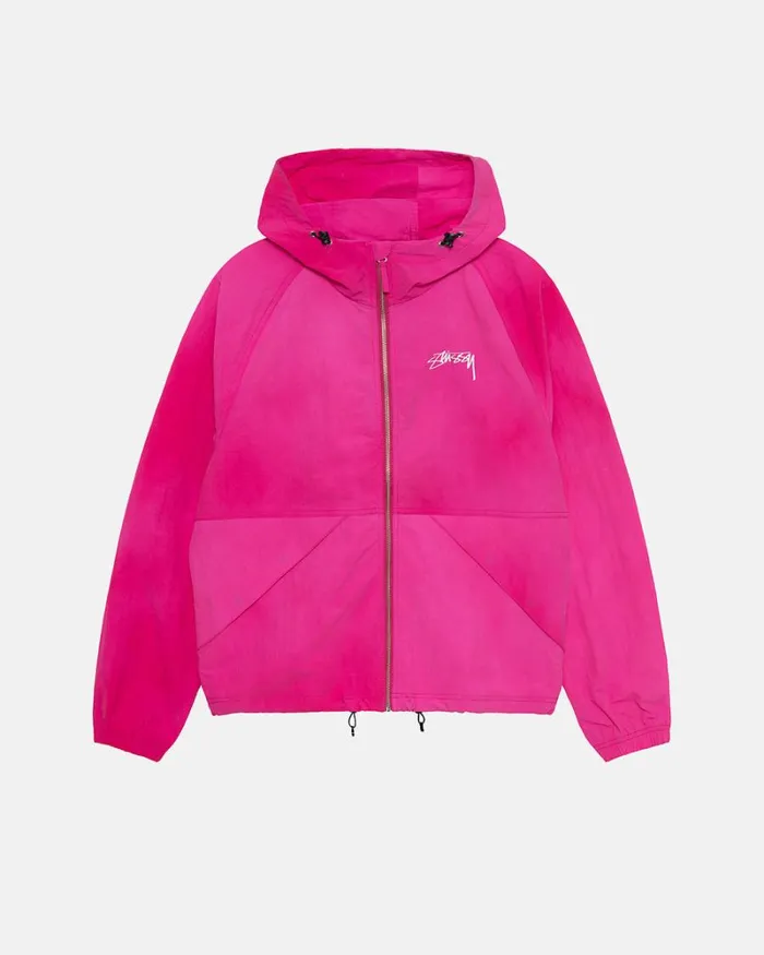 Outerwear Men Stussy WAVE DYE BEACH SHELL Fuchsia