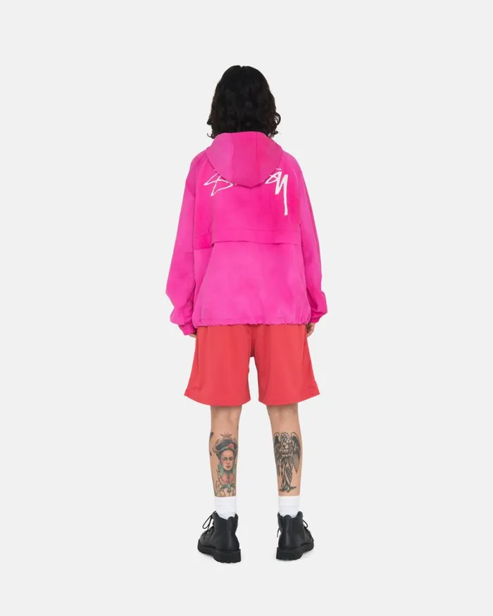 Outerwear Men Stussy WAVE DYE BEACH SHELL Fuchsia Outerwear Men Stussy WAVE DYE BEACH SHELL Fuchsia