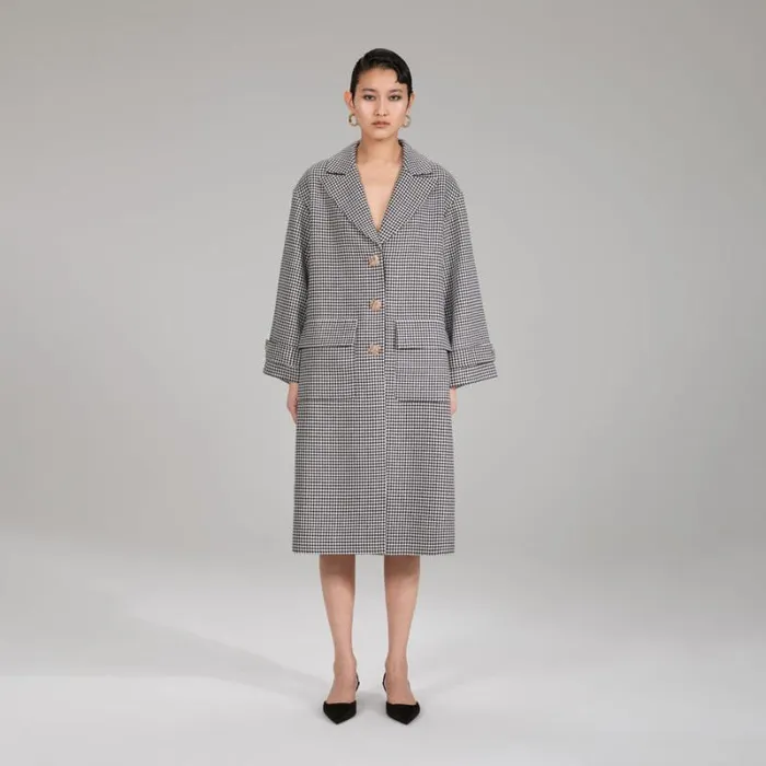 Outerwear Woman SelfPortrait Black Wool Coat Outerwear Woman SelfPortrait Black Wool Coat