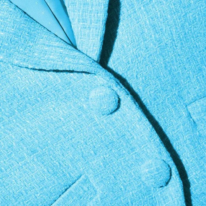 Outerwear Woman SelfPortrait Blue Boucle Jacket Outerwear Woman SelfPortrait Blue Boucle Jacket