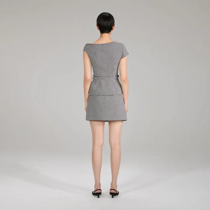 Outerwear Woman SelfPortrait Houndstooth Jacket Outerwear Woman SelfPortrait Houndstooth Jacket