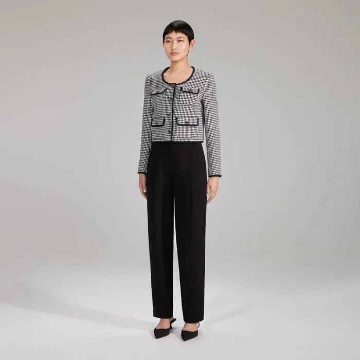 Outerwear Woman SelfPortrait Houndstooth Jacket Outerwear Woman SelfPortrait Houndstooth Jacket