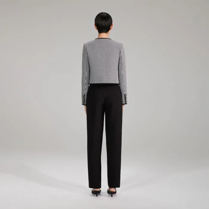 Outerwear Woman SelfPortrait Houndstooth Jacket Outerwear Woman SelfPortrait Houndstooth Jacket