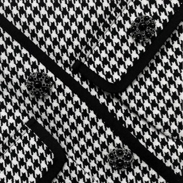 Outerwear Woman SelfPortrait Houndstooth Jacket Outerwear Woman SelfPortrait Houndstooth Jacket