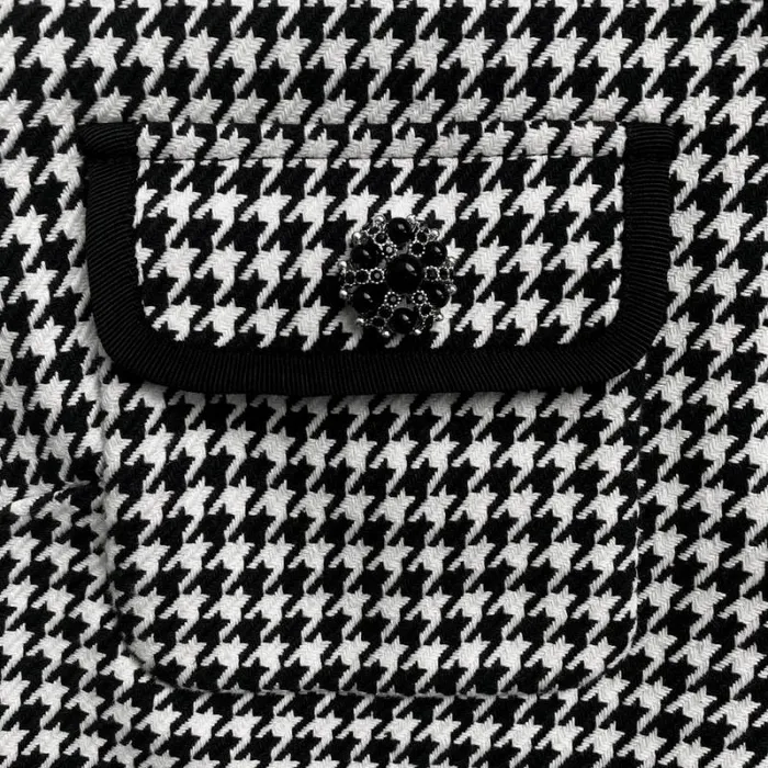 Outerwear Woman SelfPortrait Houndstooth Jacket Outerwear Woman SelfPortrait Houndstooth Jacket