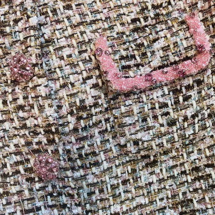 Outerwear Woman SelfPortrait Pink Metallic Boucle Jacket Outerwear Woman SelfPortrait Pink Metallic Boucle Jacket