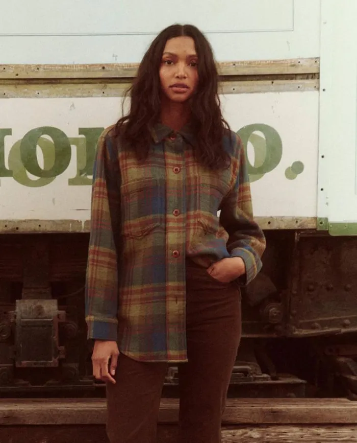 Outerwear Women039s The Great The Craftsman Shirt Jacket Sequoia Plaid