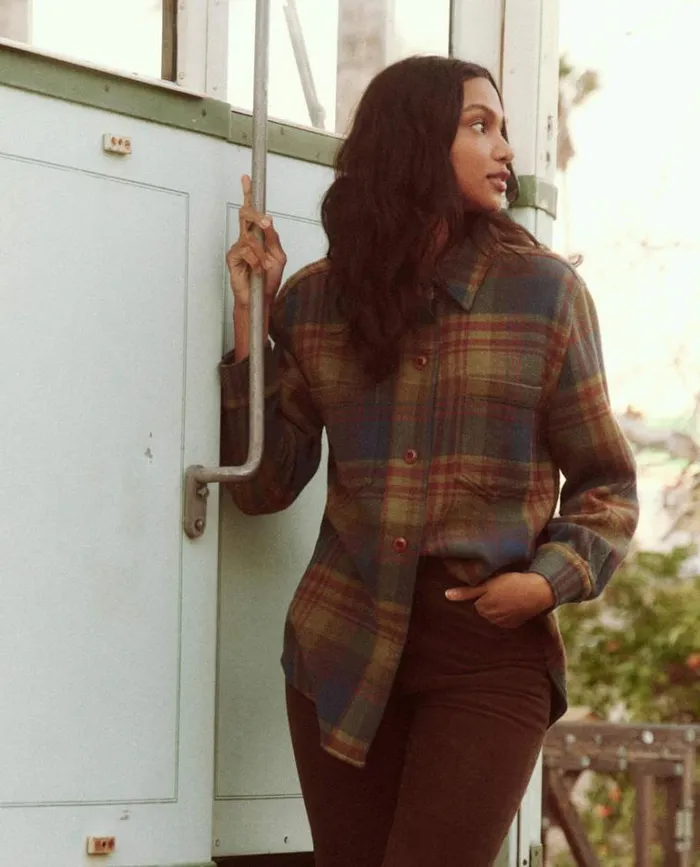 Outerwear Women039s The Great The Craftsman Shirt Jacket Sequoia Plaid