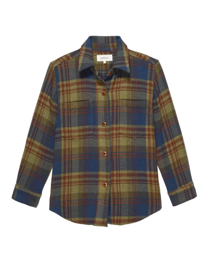 Outerwear Women039s The Great The Craftsman Shirt Jacket Sequoia Plaid