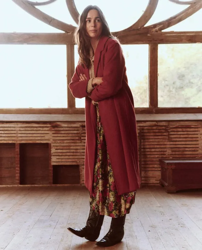 Outerwear Women039s The Great The Nomad Coat Strawberry Jam
