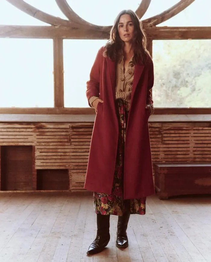 Outerwear Women039s The Great The Nomad Coat Strawberry Jam