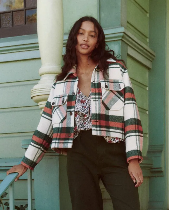 Outerwear Women039s The Great The Smith Jacket Great Barrier Plaid